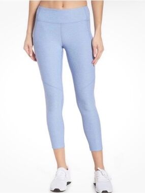 Outdoor Voices Warm Up Leggings 7/8 Mid Rise Blue Sz S Exercise Yoga Exc Cond